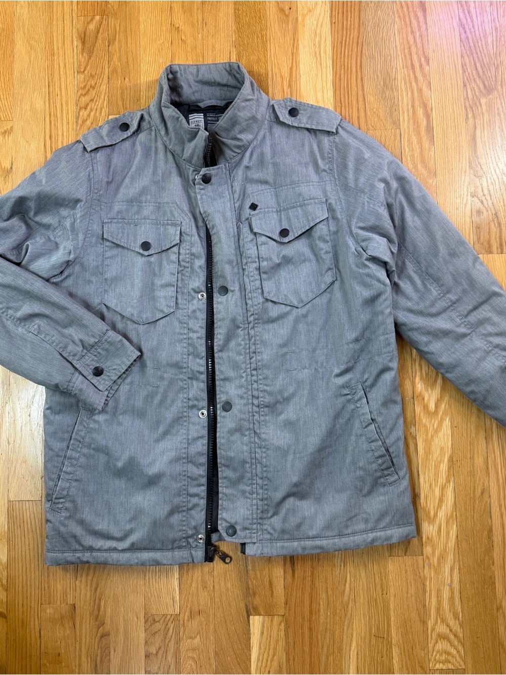 Element Men's Gray Military Field Jacket